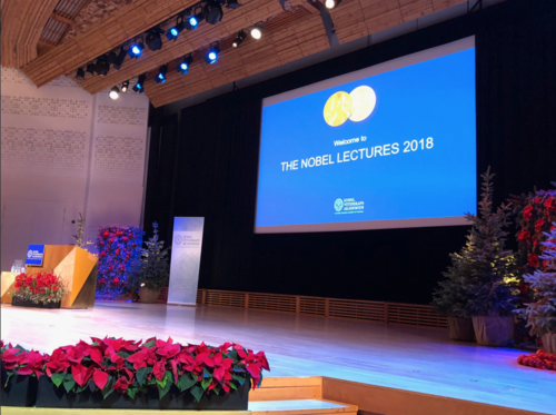 Stage for Nobel Lectures 2018