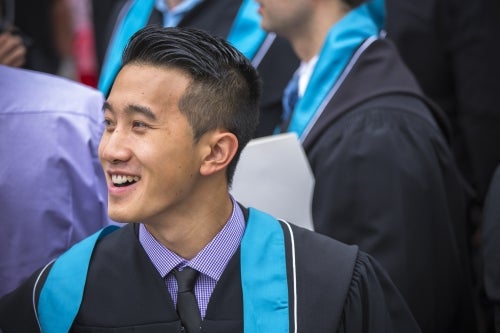 A young man at Convocation