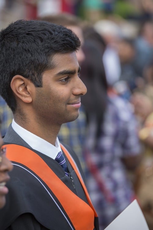 A young man at convocation