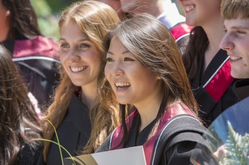 Two young women at convocation