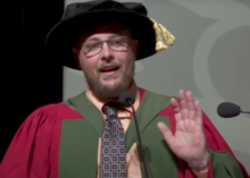 Scott Leatherdale in convocation robes
