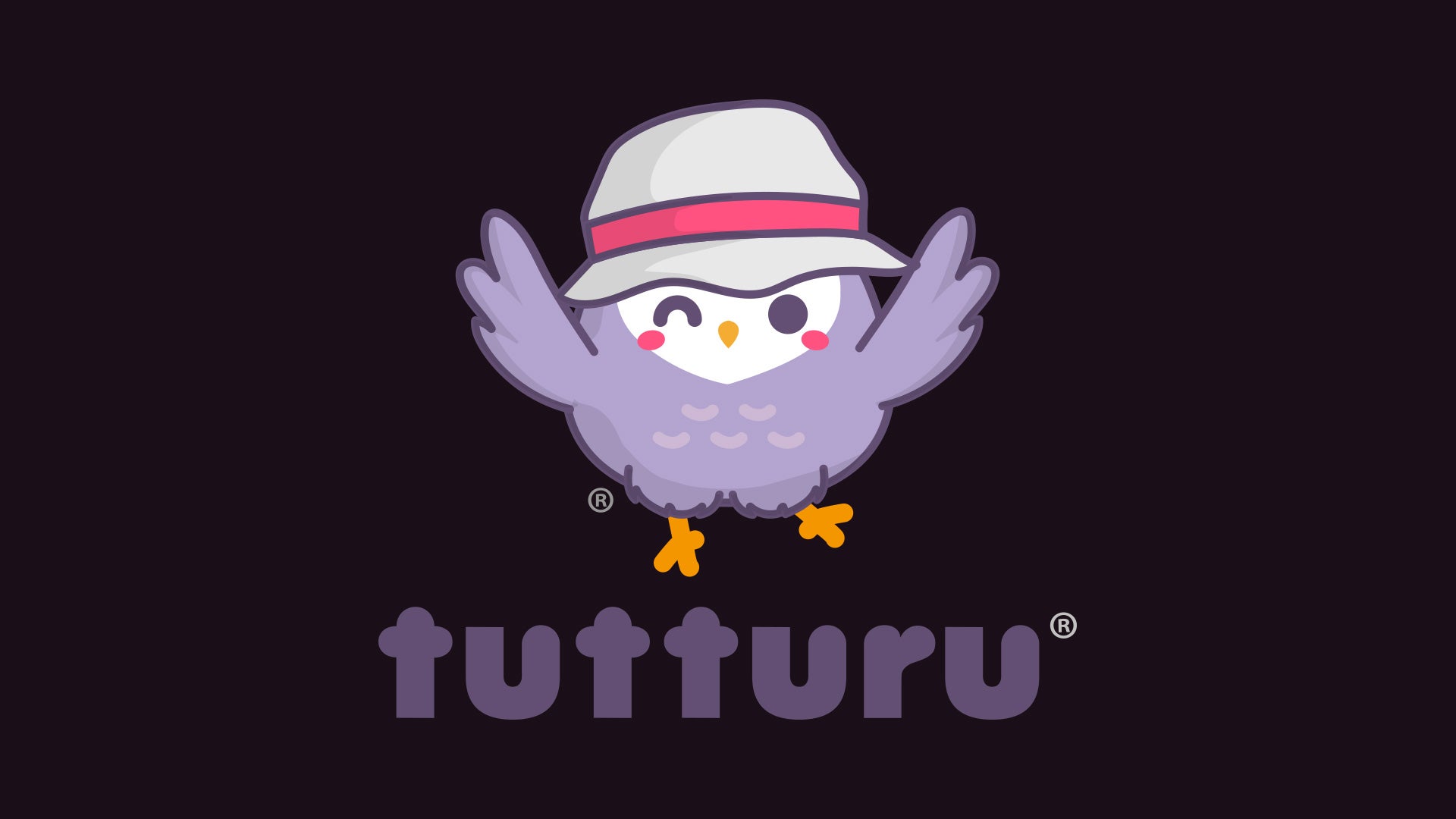 Tutturu logo with a bird wearing a hat