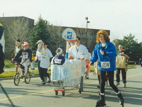 Participants run, bike and rollerblade in 1994