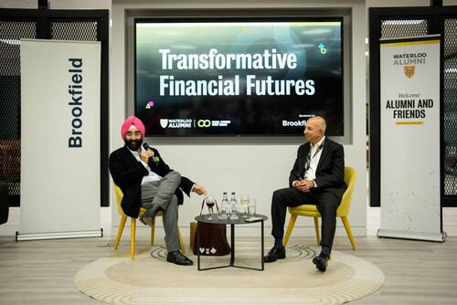 Dr. Jagdeep Sing Bachher and Sir Ron Kalifa at the Transformative Financial Futures event