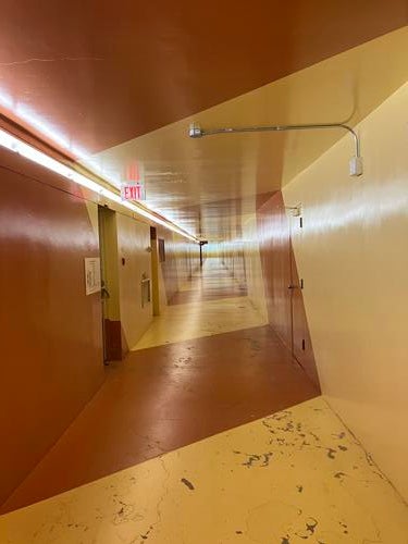 Yellow and orange striped tunnel