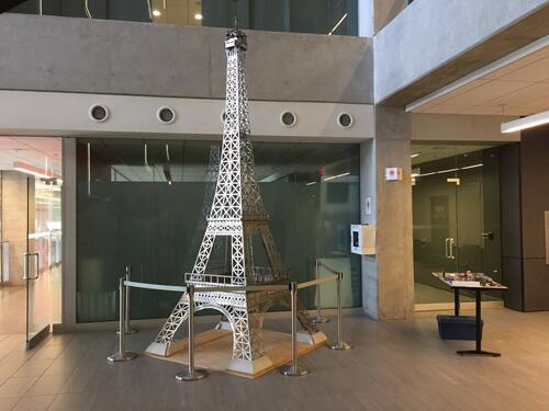 Art Stokman's Meccano Eiffel Tower in E5.