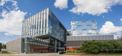 qnc panorama exterior on slightly cloudy day