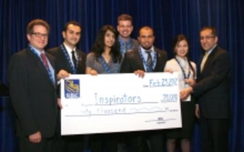 Waterloo Students with ceremonial cheque