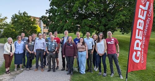 Alumni from Grebel gathered for a group photo