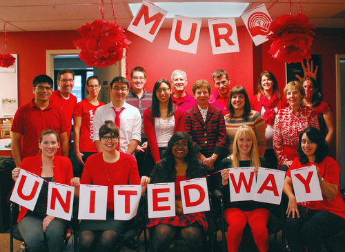 The MUR team celebrates United Way month on campus