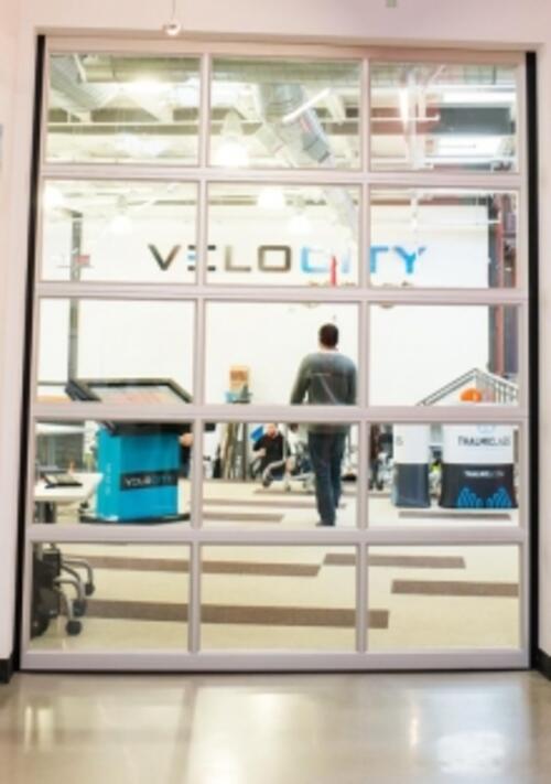 VeloCity Garage entrance in downtown Kitchener