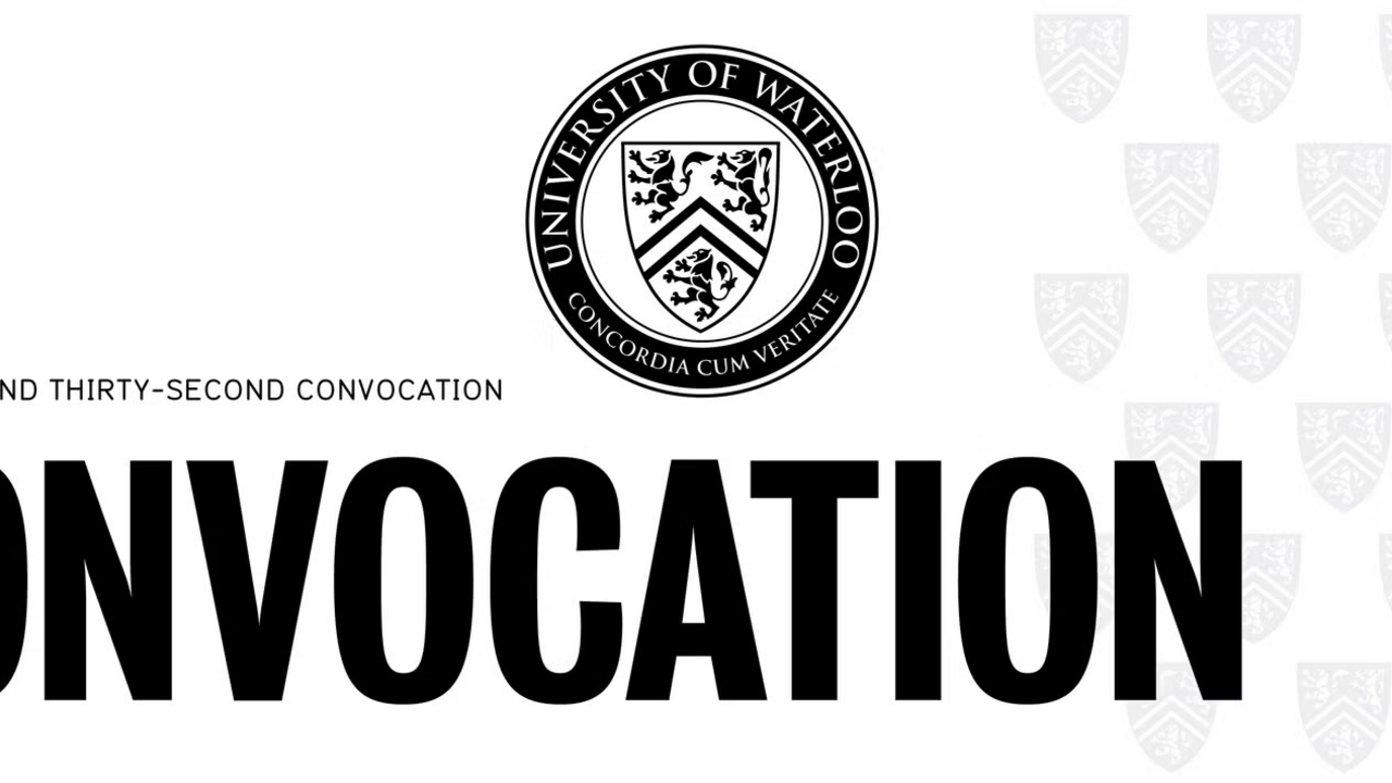 UWaterloo crest. One hundred and thirty-second convocation. 