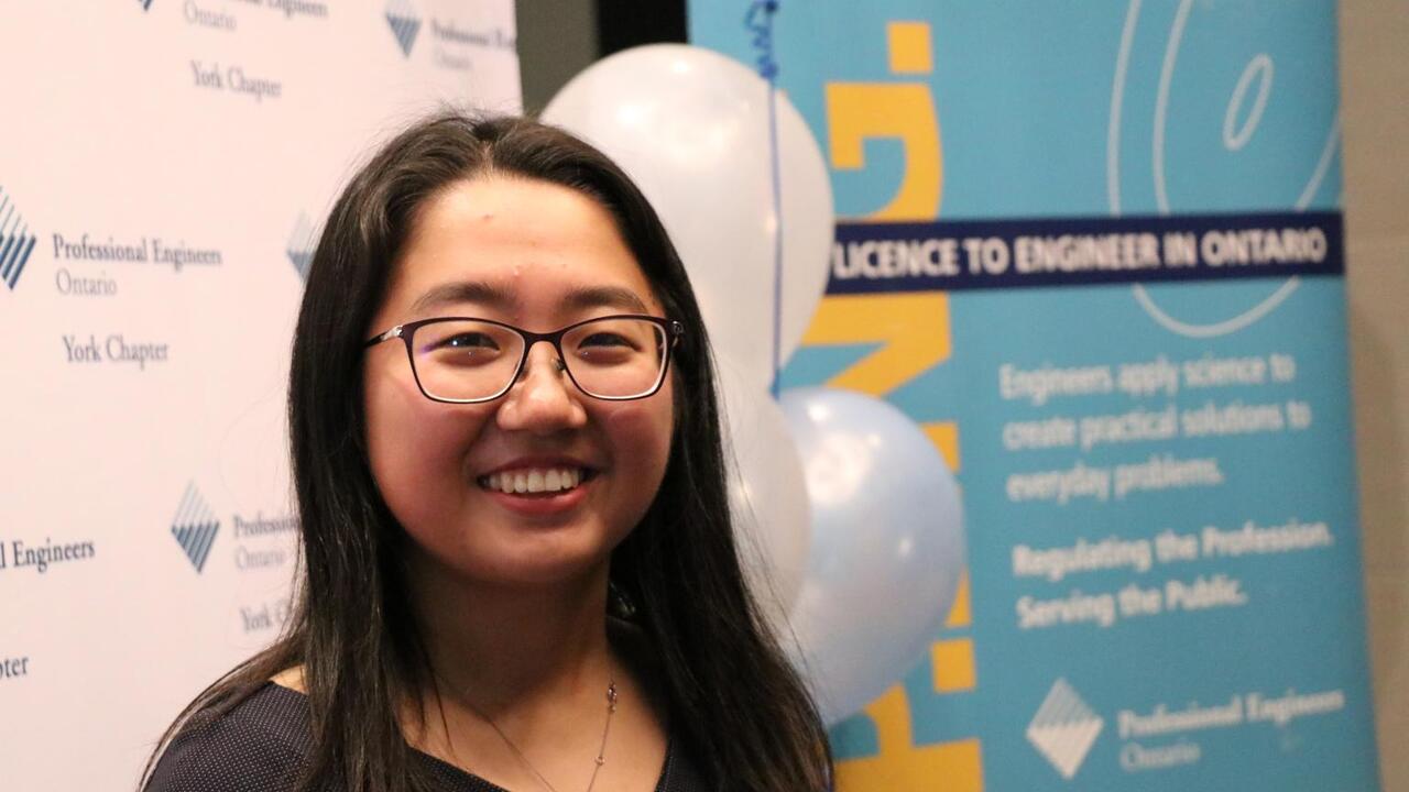 Sharon Chen smiles at a volunteer event