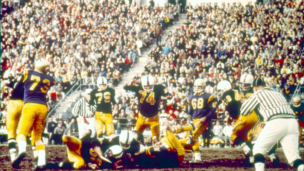 Football game at Seagram Stadium