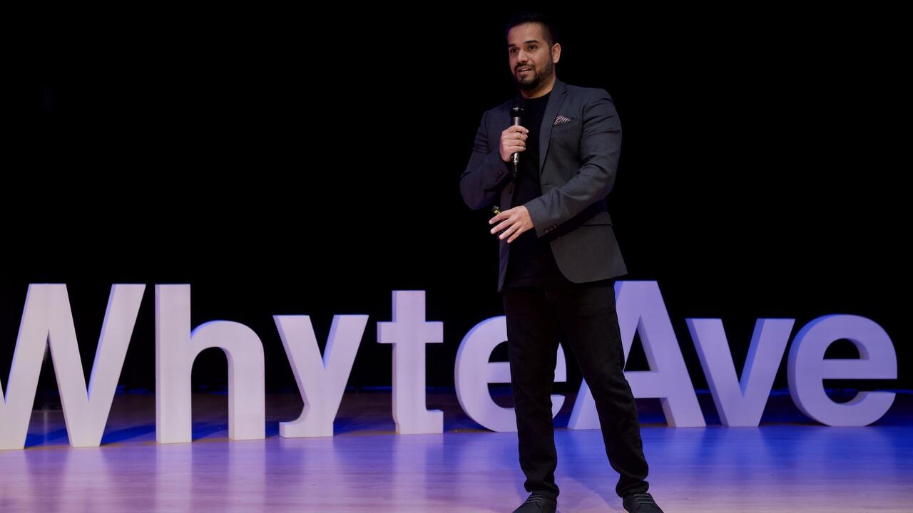 Majid Mirza speaking at TEDx
