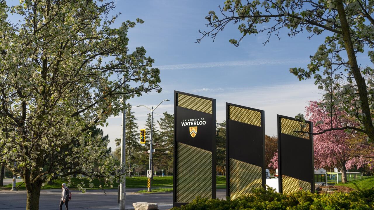 University of Waterloo signs on campus