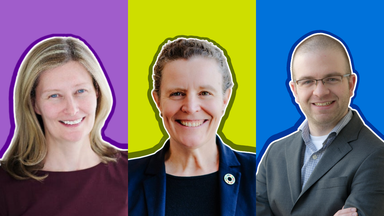 Catherine Burns, Amelia Clarke and Chris Yakymchuk