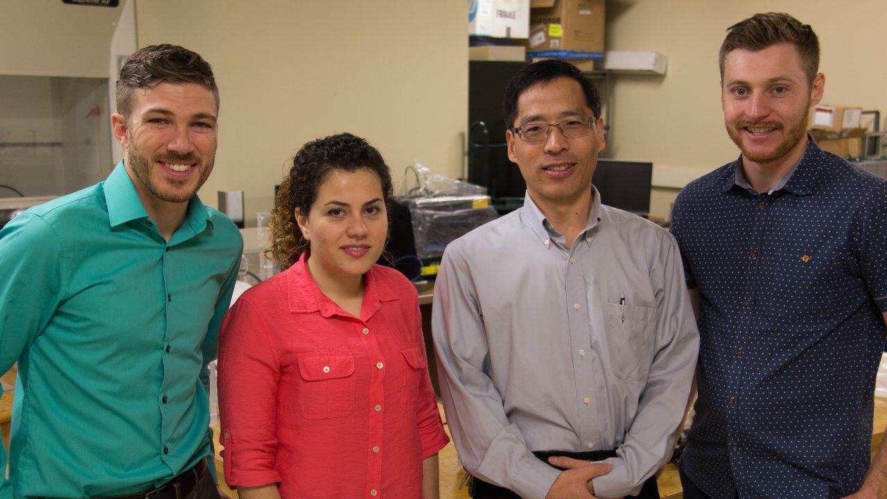 Brandon Leonard, left, and Peter Whitby, right, of Raheleh Givehchi and Zhongchao Tan 