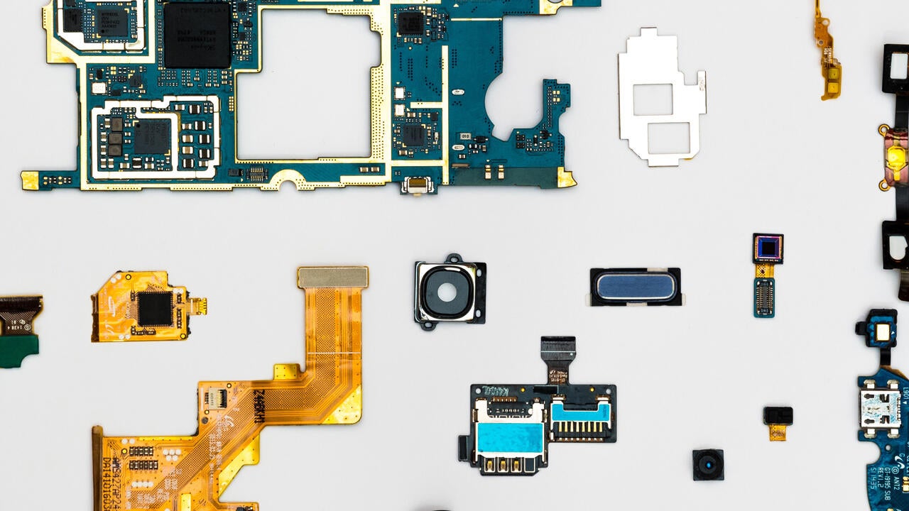 Random  hardware boards on table