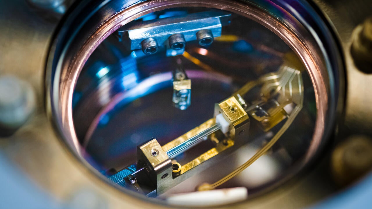 Close up of instrument in a Quantum laser device