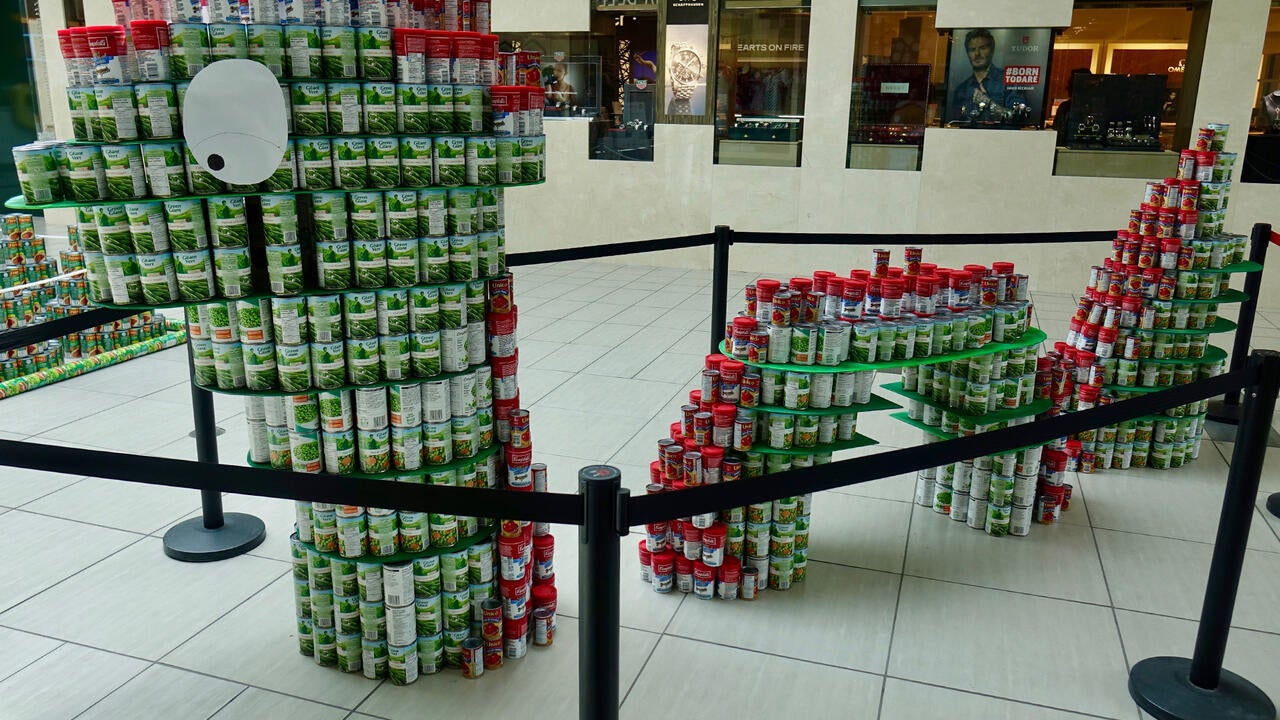 Canstruction 2018 Loch Ness Monster