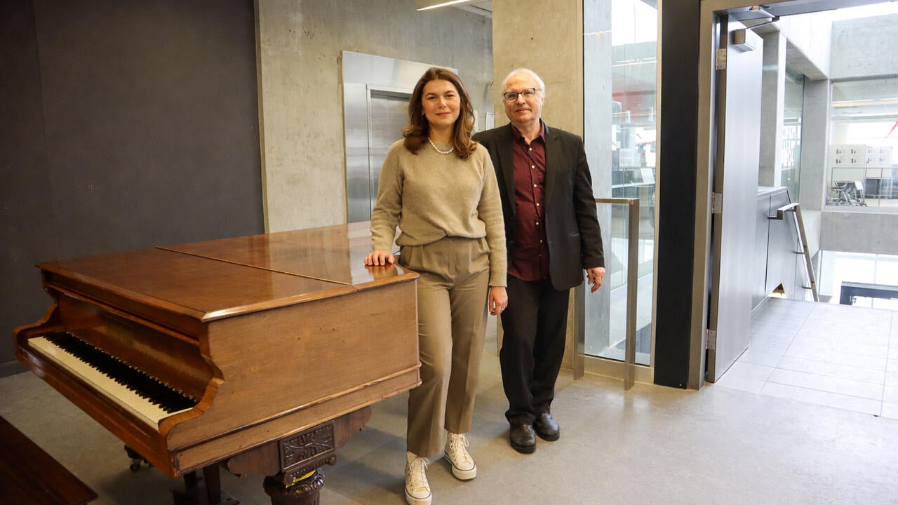 University of Waterloo PhD student Olga Ibragimova (left) and Dr. Chrystopher Nehaniv, a professor of systems design engineering