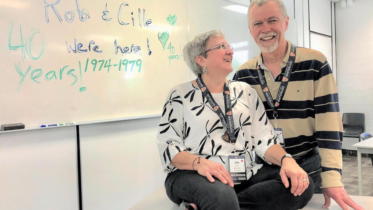 Systems design engineering alumni Cille D’Eon and Rob Harris 