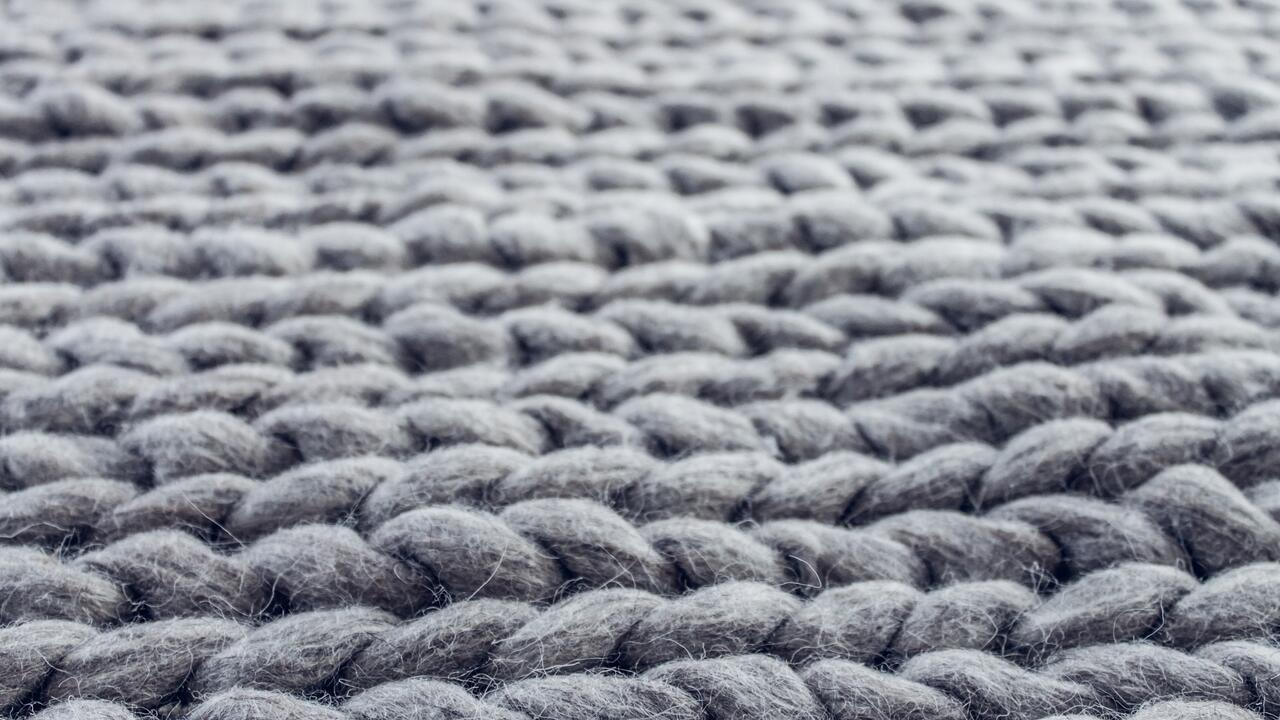 close up of knitted fabric