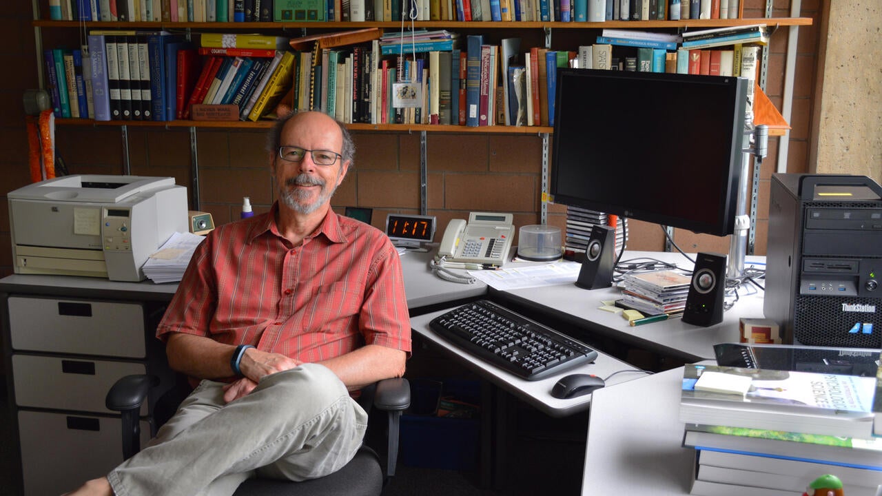 Professor Macleod in his office