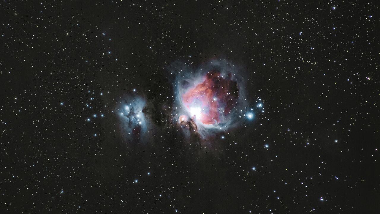 colourful view of the moon in the galaxy 