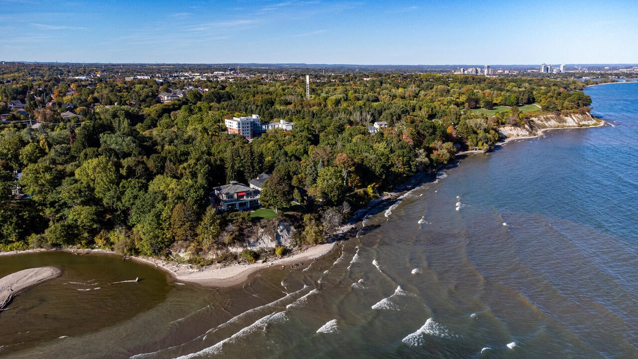 house and buildings along a coastline
