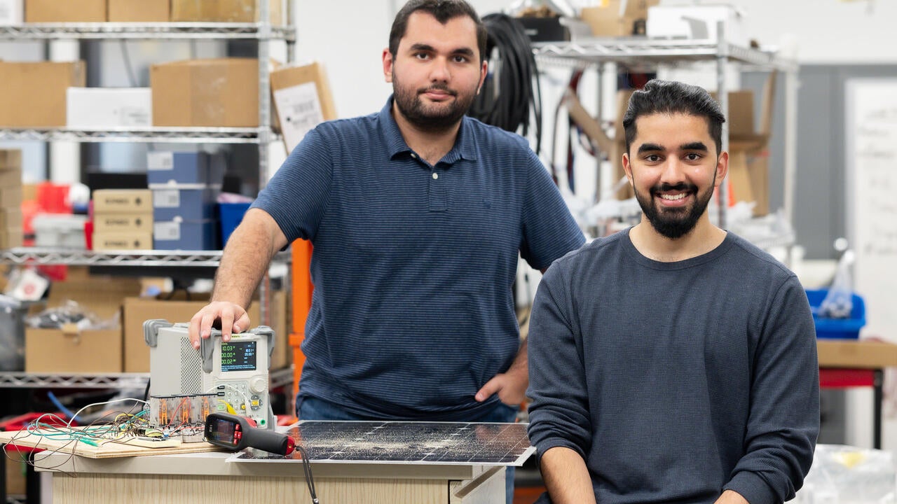 Amirhossein Boreiri (left), Swish Solar's Chief Technology Officer, and Miswar Syed, Chief Executive Officer, are the latest Vel