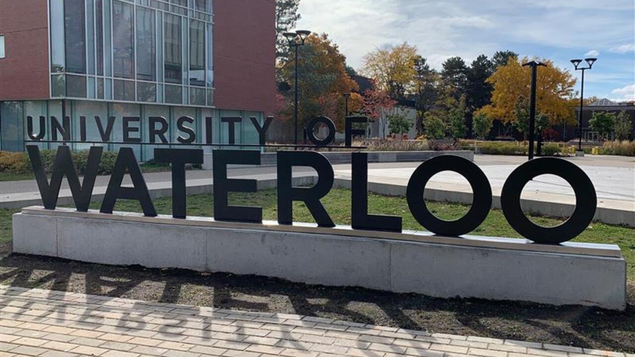Waterloo university sign