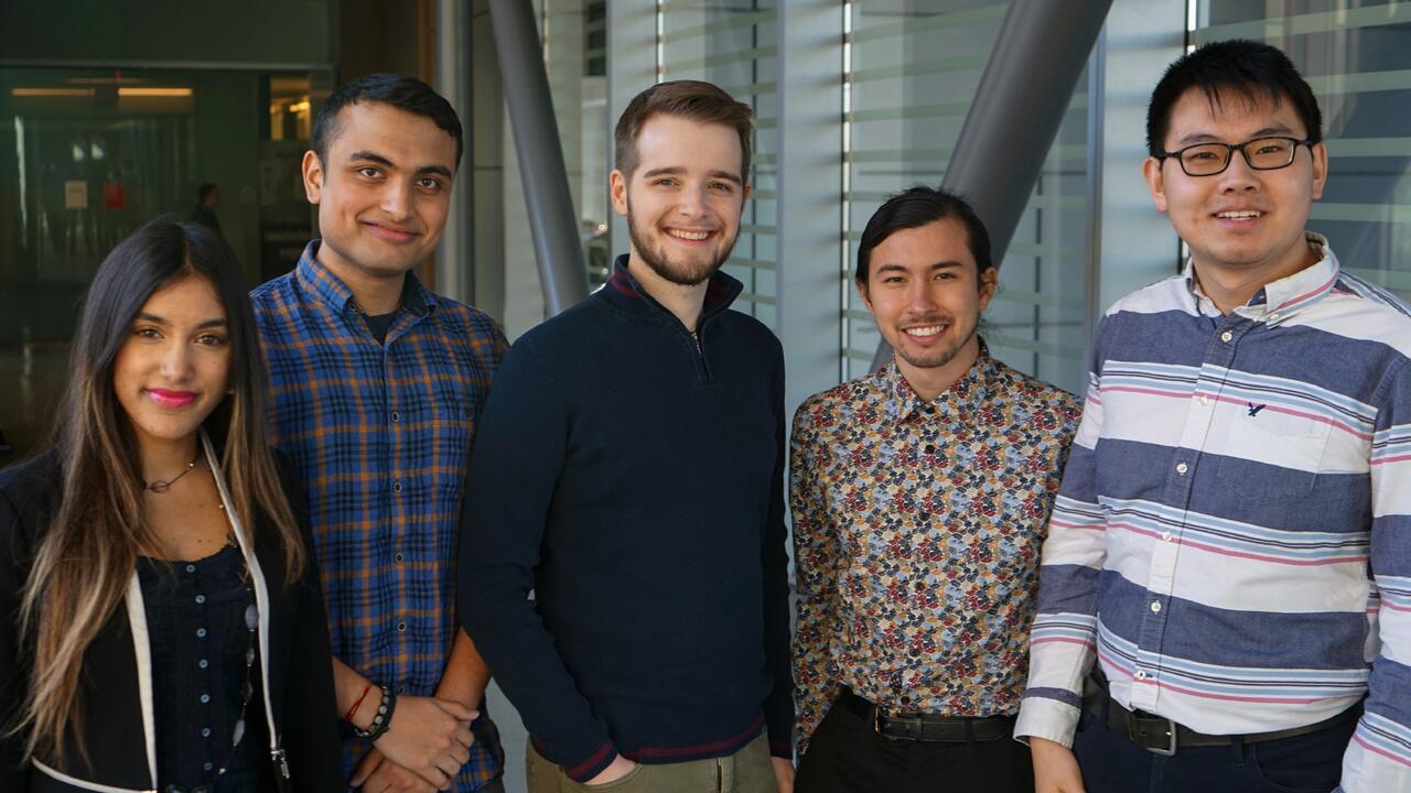 Members of student team Scope, runners-up in the 2020 James Dyson Award for Canada.