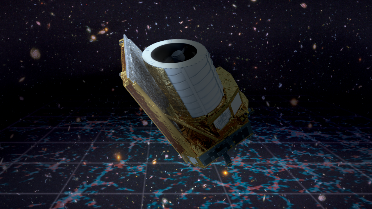Artist impression of the Euclid mission in space / Image credit: ESA