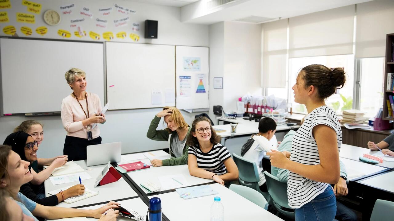 Classroom with students and instructor