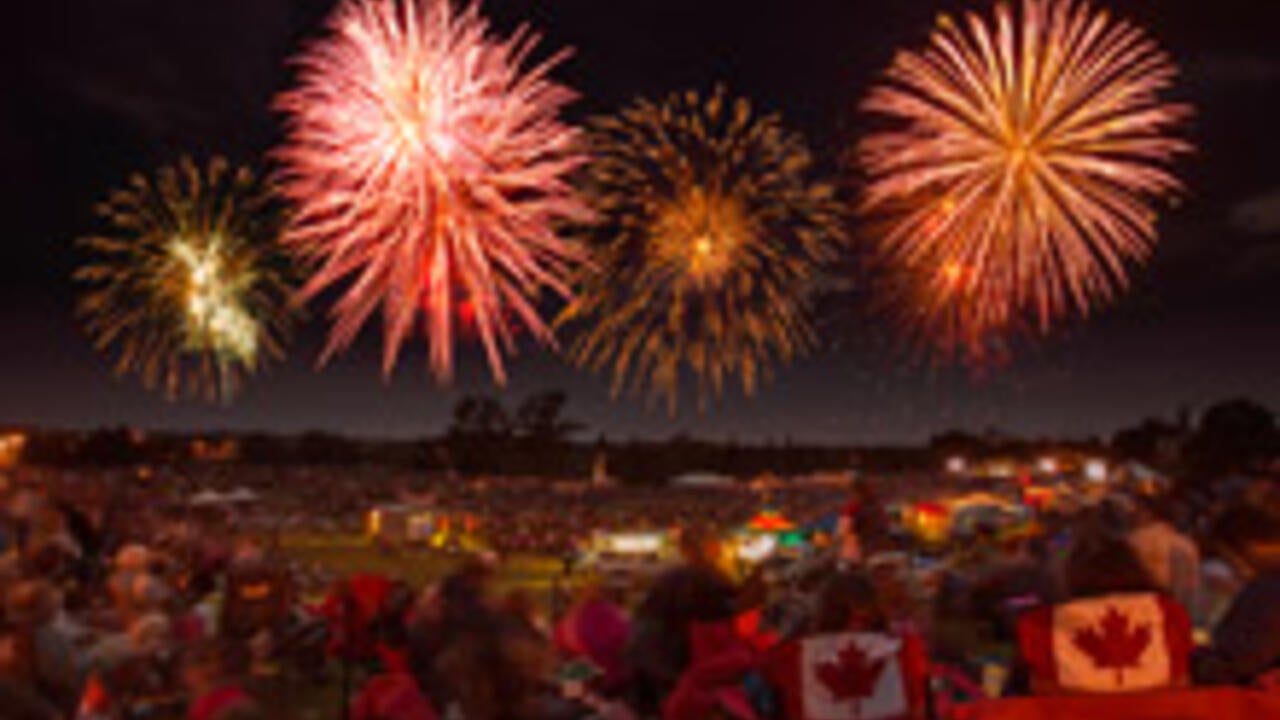 Fireworks at University of Waterloo Canada Day celebrations