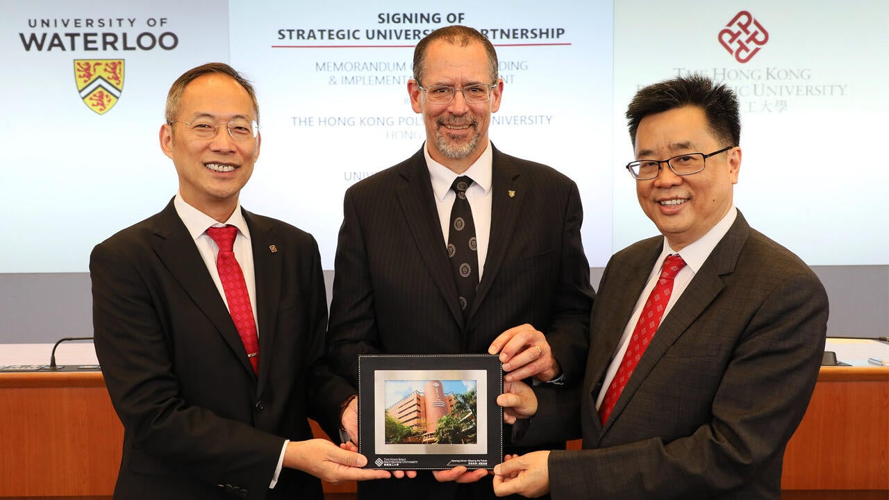 Dean of Science Bob Lemieux and Hong Kong partners