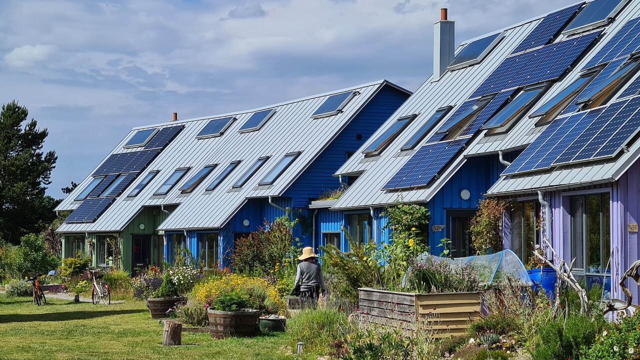 Houses with solar panels