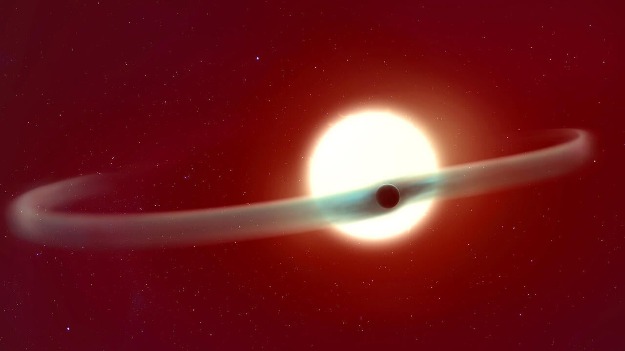 An artistic representation of exoplanet WASP-121 b