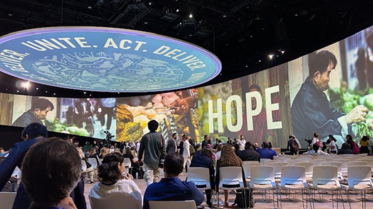 Audience view of the COP28 stage