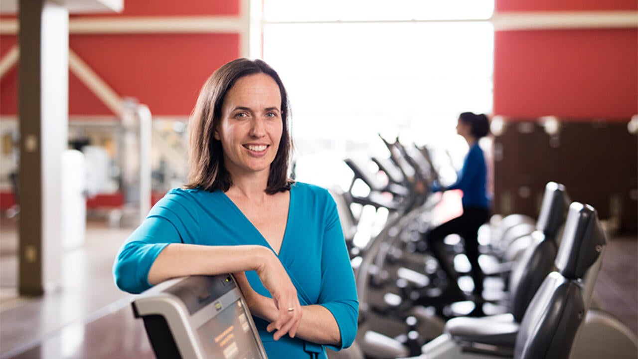 Laura Middleton in a gym setting