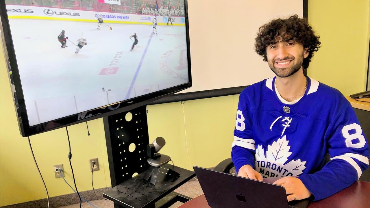 University of Waterloo Engineering master's student Liam Salass developed an AI-based system that improved puck detection when a