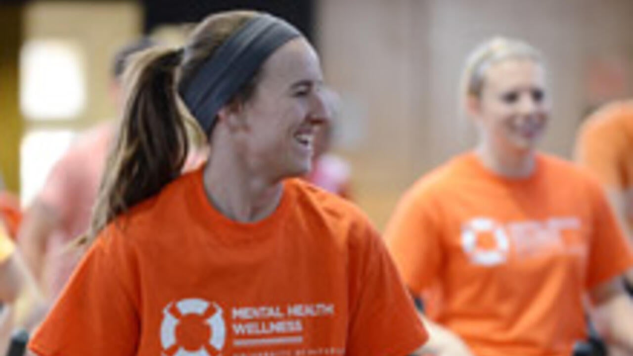 Student wearing Mental Health Awareness T-shirt