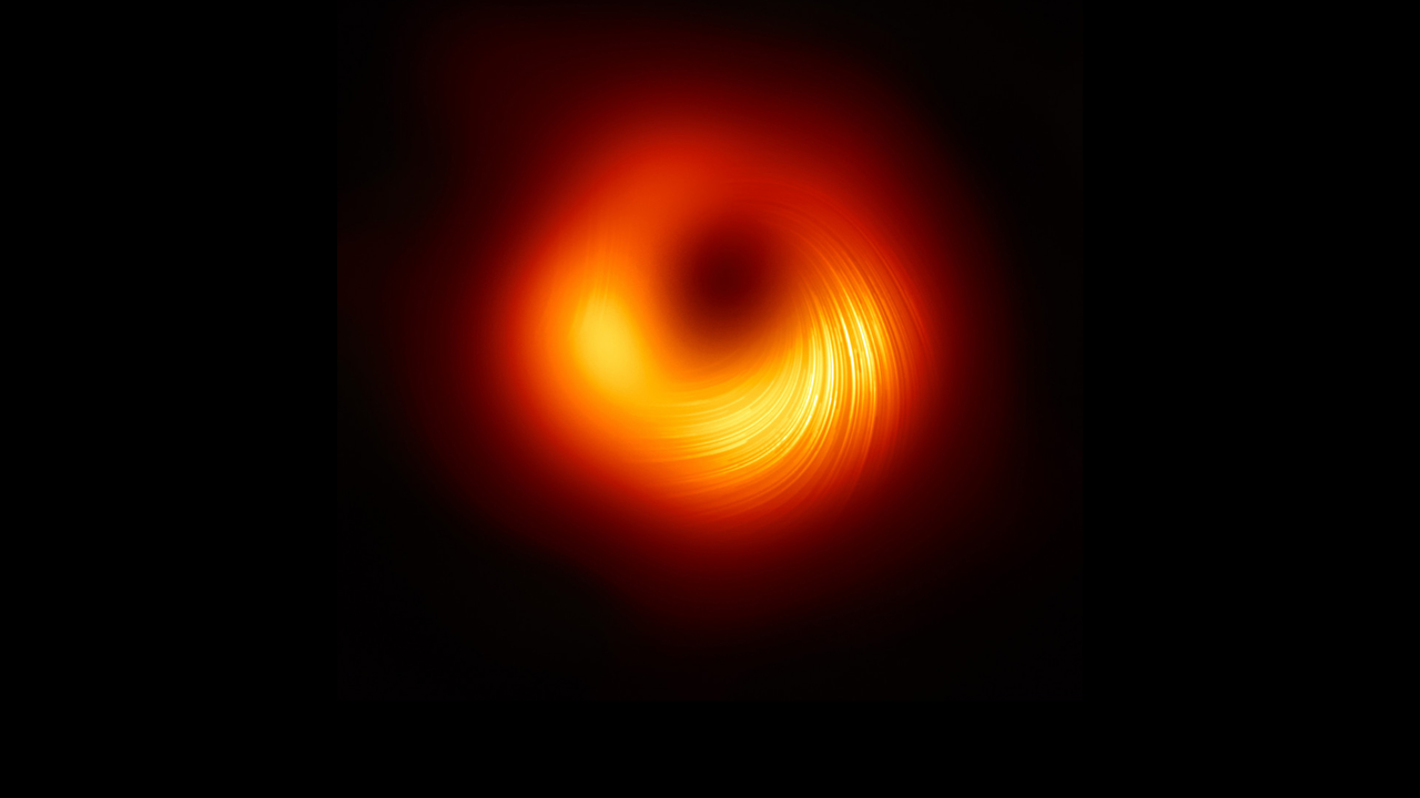 A view of the M87 supermassive black hole in polarised light