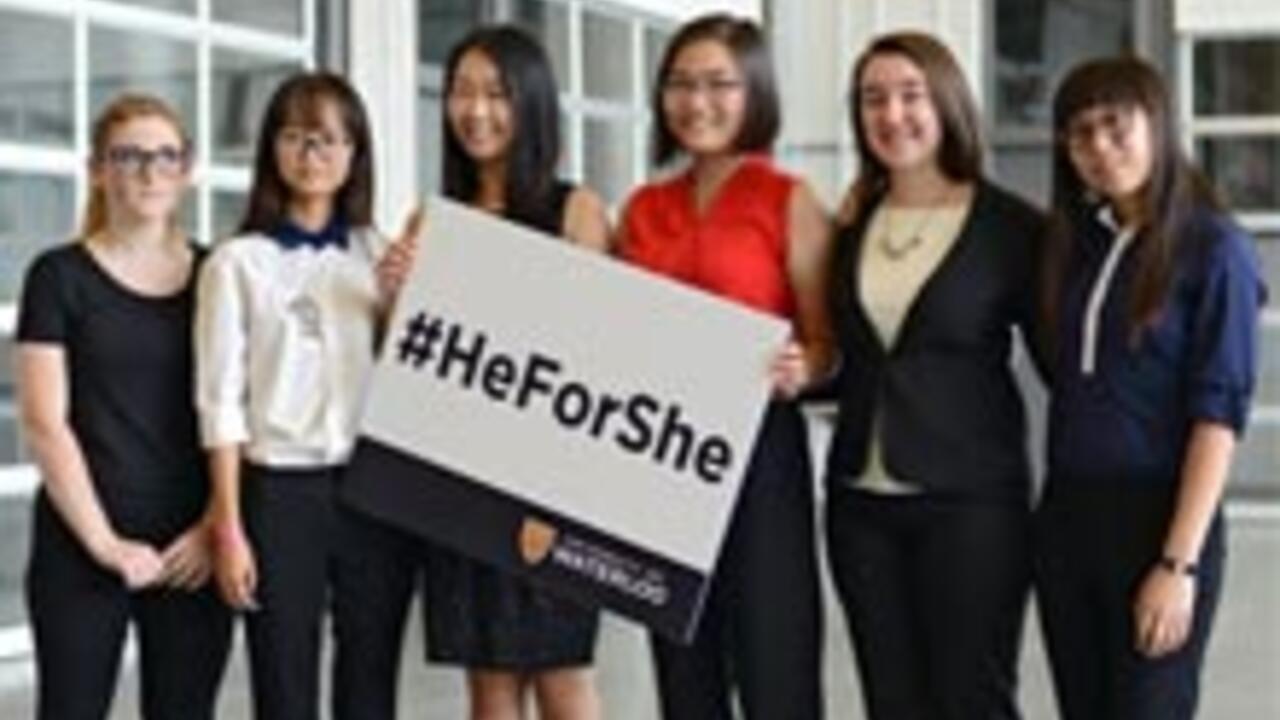 The first six winners of the HeForShe scholarships