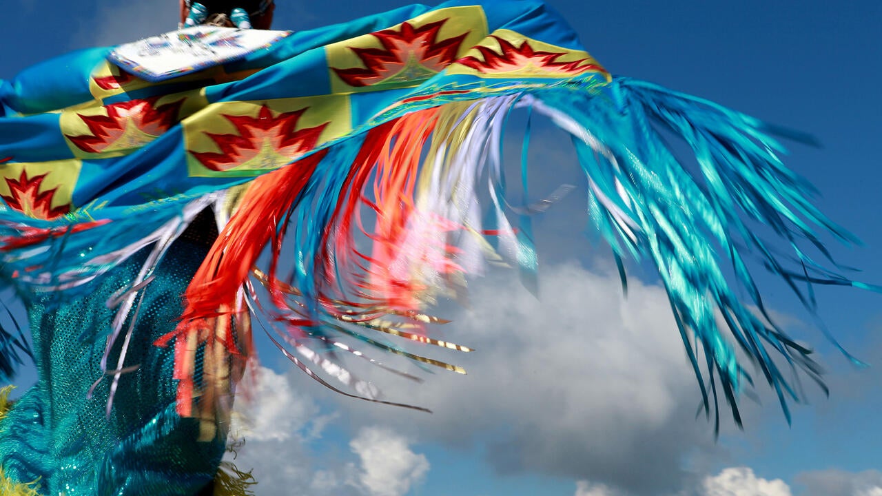 An Indigenous dancer