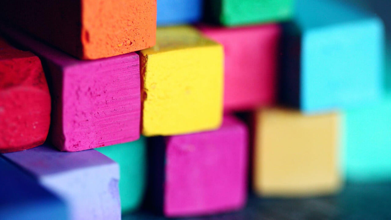 Bricks in assorted colors