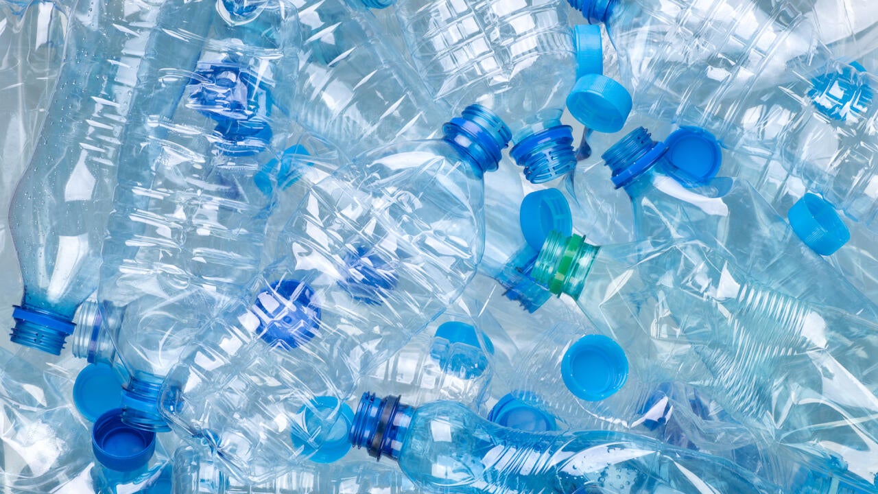 Plastic bottle waste