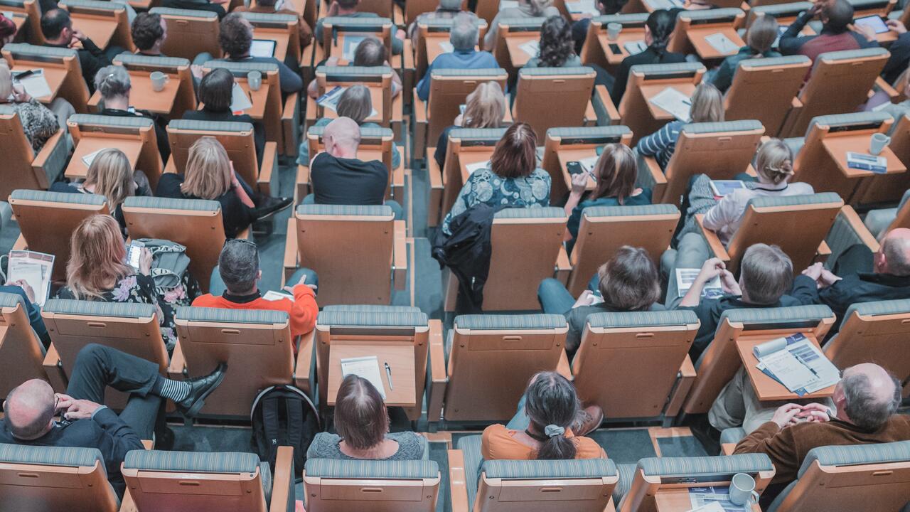 Students sitting in a lecture hall